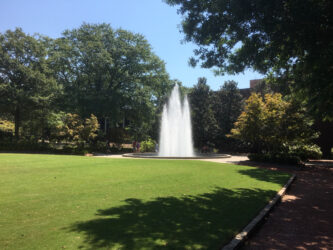 Herty Field fountain